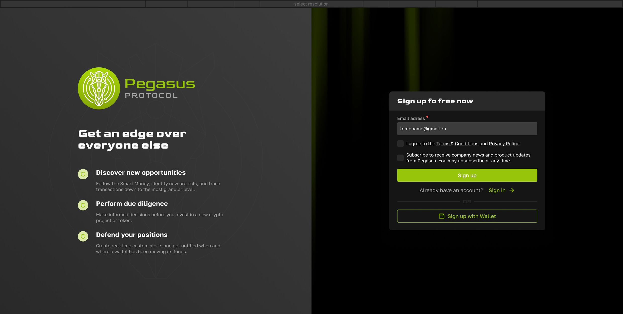 Sign Up with Email
